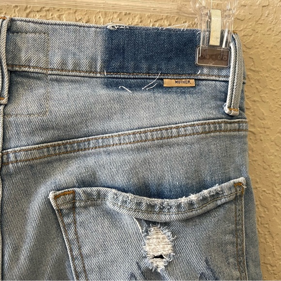MOTHER SUPERIOR High Waisted Hiker Hover Jeans Undone Hem Distressed 28 - Picture 10 of 15